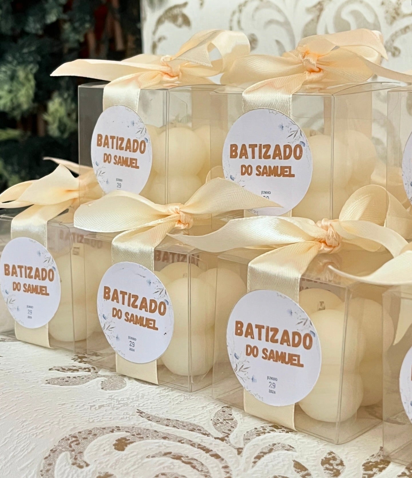 Vela Mini Bubble com caixa de acetato