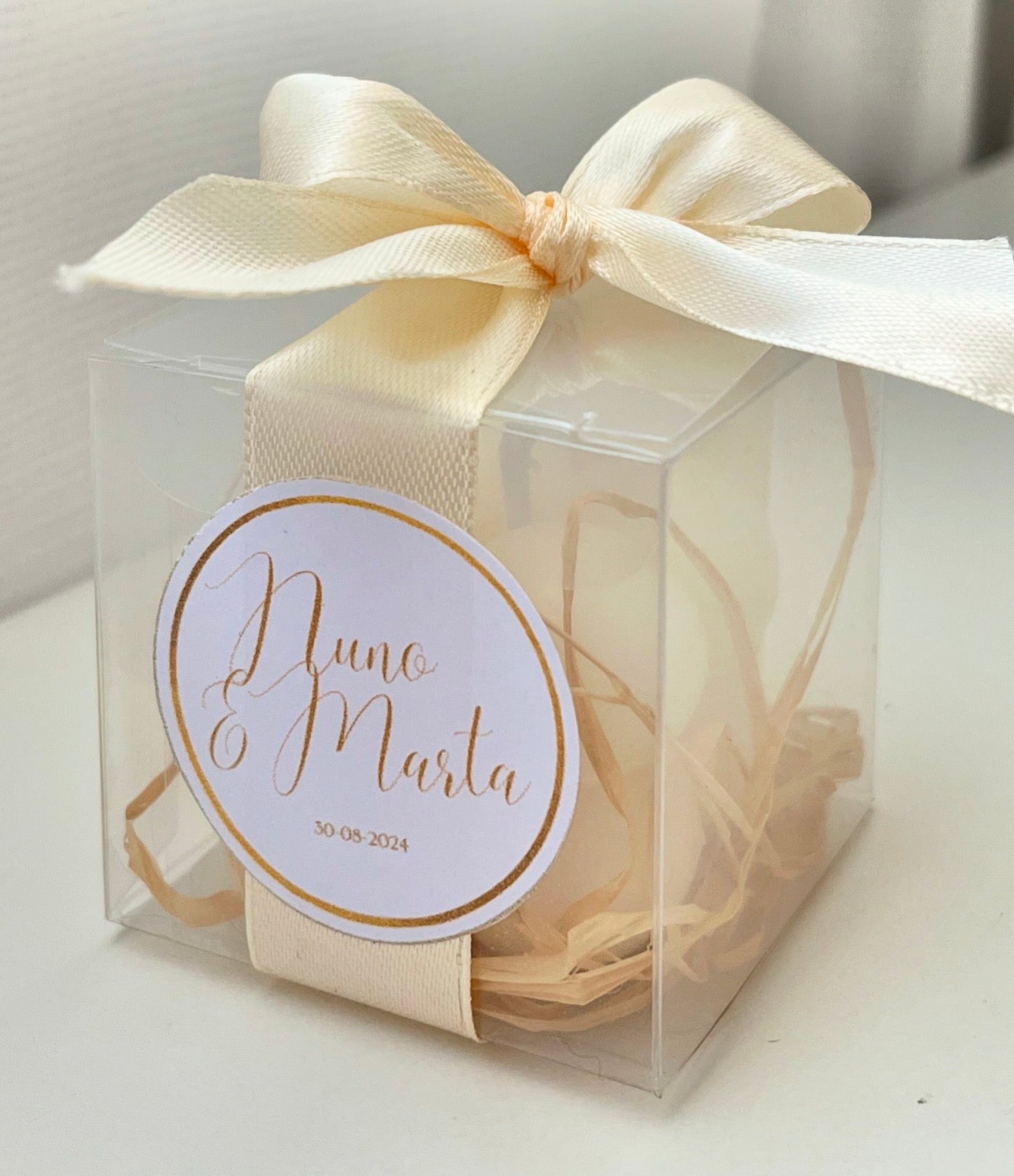Vela Mini Bubble com caixa de acetato