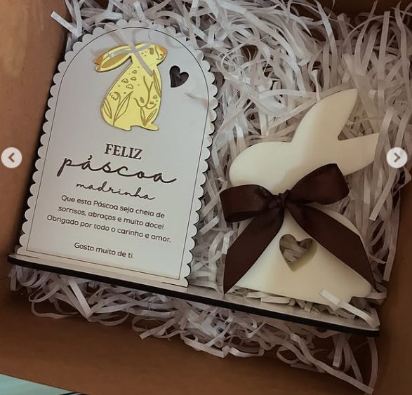 Box Minimal Coelhinho de Páscoa – Madrinha ou Padrinho