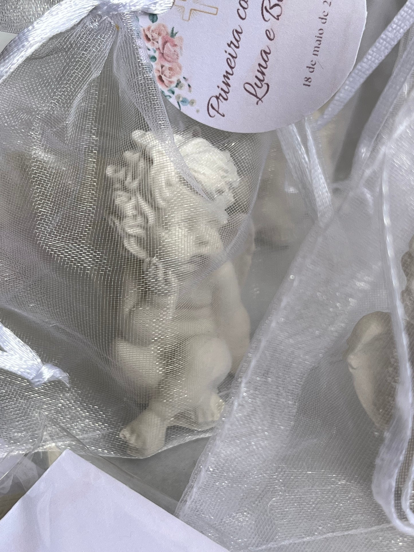 Anjos ceramica organza