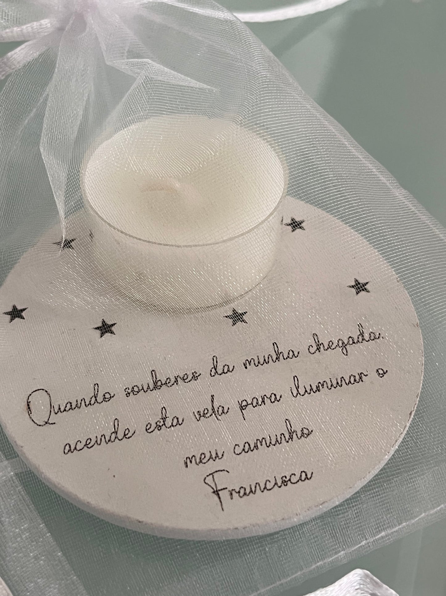 Vela com Base Personalizada em Madeira | LOV The Label