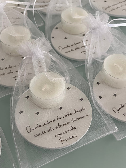Vela com Base Personalizada em Madeira | LOV The Label