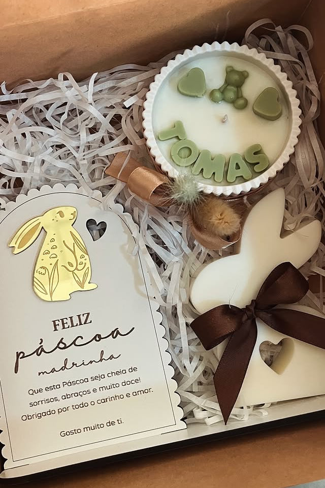 Box Especial de Páscoa para Madrinha Personalizada Nome