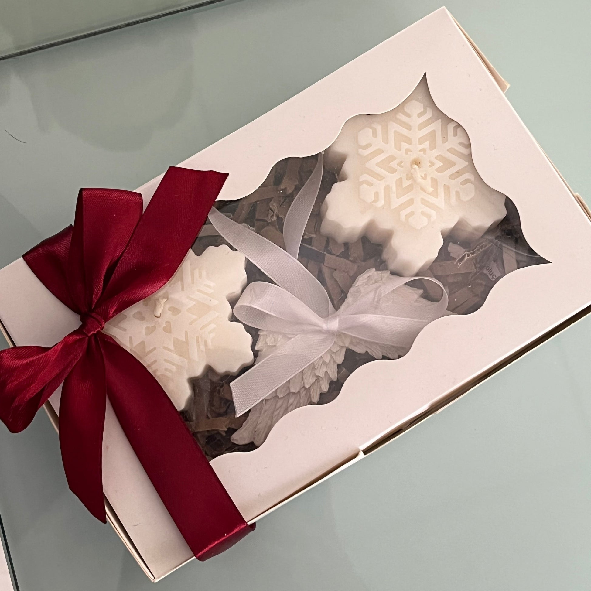 Caixa Presente Flocos Asas