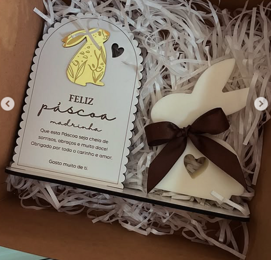 Box Minimal Coelhinho de Páscoa – Madrinha ou Padrinho