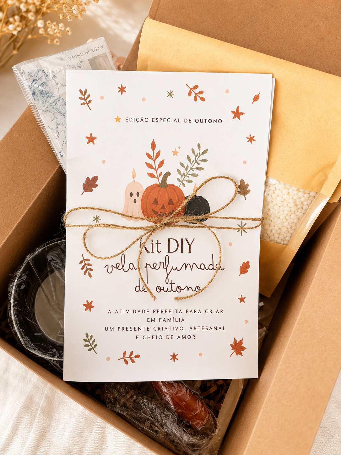 PRÉ-VENDA | Kit DIY – Vela Perfumada Outonal | Cria a Tua Própria Vela Artesanal