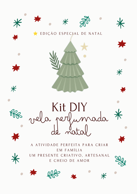 PRÉ-VENDA | Kit DIY – Vela Perfumada de Natal | Cria a Tua Própria Vela Artesanal