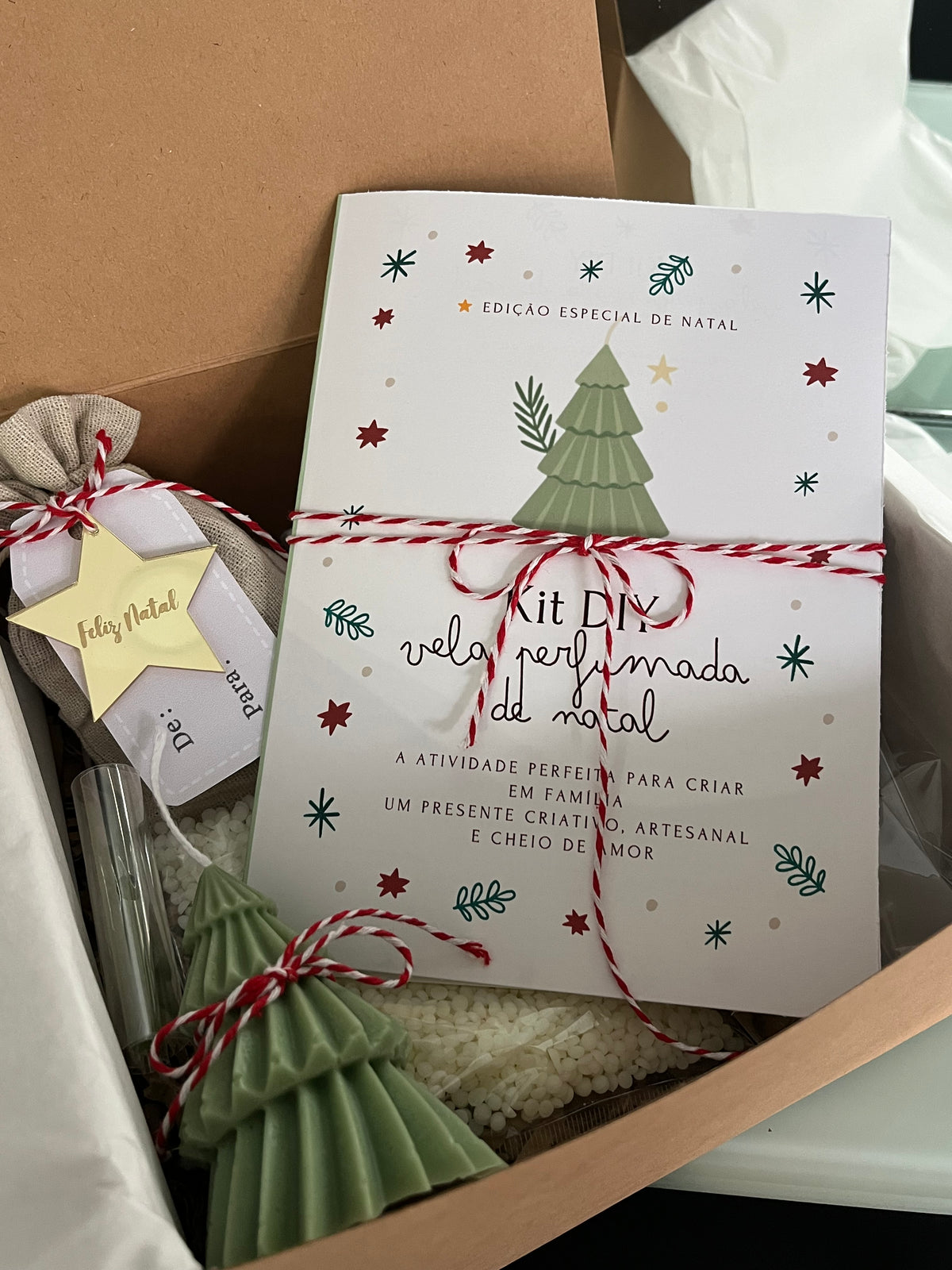 PRÉ-VENDA | Kit DIY – Vela Perfumada de Natal | Cria a Tua Própria Vela Artesanal