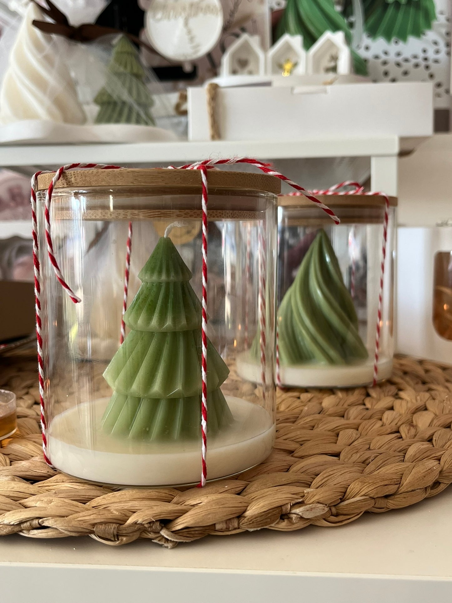 Frasco Decorativo Vela Pinheiro - Coleção de Natal - Loja Lov The Label