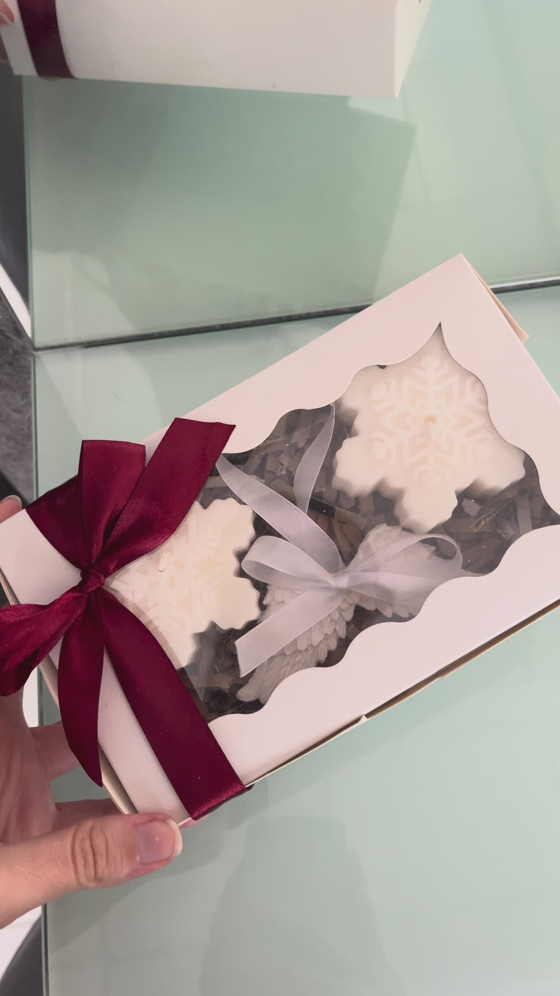 Caixa Presente Flocos Asas